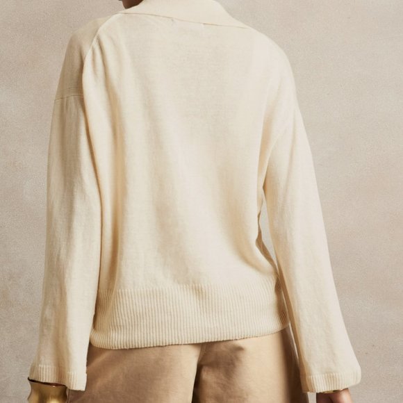 Banana Republic French Linen Johnny Collar Sweater - Picture 5 of 14